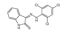 2-THIOXO-1,2-DIHYDRO-3H-INDOL-3-ONE N-(2,4,6-TRICHLOROPHENYL)HYDRAZONE Structure