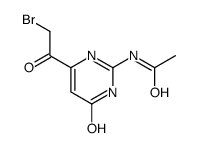 N-[6-(2-bromoacetyl)-4-oxo-1H-pyrimidin-2-yl]acetamide Structure