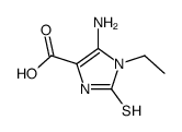 4-amino-3-ethyl-2-sulfanylidene-1H-imidazole-5-carboxylic acid Structure