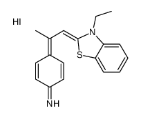 4-[1-(3-ethyl-1,3-benzothiazol-3-ium-2-yl)prop-1-en-2-yl]aniline,iodide Structure