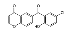 6-(5-chloro-2-hydroxybenzoyl)chromen-4-one结构式