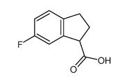 6-fluoro-2,3-dihydro-1H-indene-1-carboxylic acid Structure