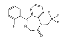 5-(2-fluorophenyl)-1-(2,2,2-trifluoroethyl)-3H-1,4-benzodiazepin-2-one Structure