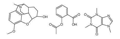 (4R,4aR,7S,7aR,12bS)-9-methoxy-3-methyl-2,4,4a,5,6,7,7a,13-octahydro-1H-4,12-methanobenzofuro[3,2-e]isoquinoline-7-ol,2-acetyloxybenzoic acid,1,3,7-trimethylpurine-2,6-dione结构式