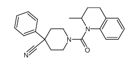 1-(2-Methyl-3,4-dihydro-2H-quinoline-1-carbonyl)-4-phenylpiperidine-4-carbonitrile Structure