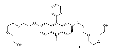 2,7-bis{2-[2-(2-hydroxyethoxy)ethoxy]ethoxy}-10-methyl-9-phenylacridinium chloride Structure