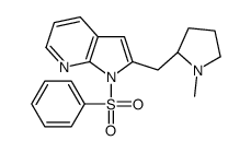 2-{[(2S)-1-Methyl-2-pyrrolidinyl]methyl}-1-(phenylsulfonyl)-1H-py rrolo[2,3-b]pyridine Structure