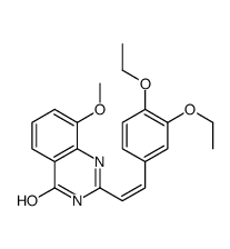 4(3H)-Quinazolinone,2-(3,4-diethoxystyryl)-8-methoxy- (6CI)结构式