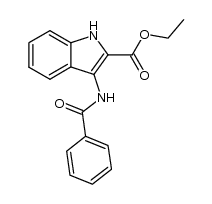 ethyl 3-(benzoylamino)-1H-indole-2-carboxylate Structure