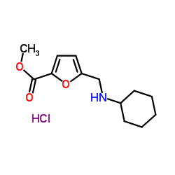 Methyl 5-[(cyclohexylamino)methyl]-2-furoate hydrochloride (1:1)结构式