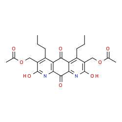 3,7-Bis[(acetyloxy)methyl]-4,6-dipropylpyrido[3,2-g]quinoline-2,5,8,10(1H,9H)-tetrone Structure