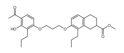 methyl 7-[3-(4-acetyl-3-hydroxy-2-propylphenoxy)propoxy]-1,2,3,4-tetrahydro-8-propyl-2-naphthalenecarboxylate Structure