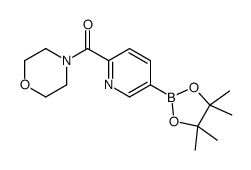 吗啉代(5-(4,4,5,5-四甲基-1,3,2-二氧杂硼杂环戊烷-2-基)吡啶-2-基)甲酮结构式