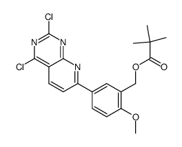 5-(2,4-dichloropyrido[2,3-d]pyrimidin-7-yl)-2-methoxybenzyl pivalate Structure