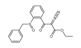 ethyl 3-(2-benzylsulphinyl)phenyl-2-diazo-3-oxopropanoate结构式