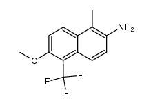 6-amino-2-methoxy-5-methyl-1-(trifluoromethyl)naphthalene结构式