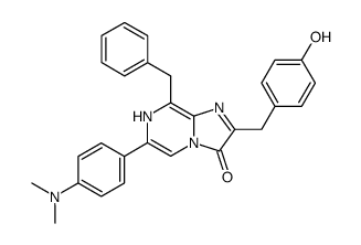 Imidazo[1,2-a]pyrazin-3(7H)-one,6-[4-(dimethylamino)phenyl]-2-[(4-hydroxyphenyl)methyl]-8-(phenylmethyl)- structure