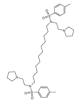 N,N'-bis<2-(1-pyrrolidinyl)ethyl>-N,N'-bis(4-toluenesulfonyl)-1,12-dodecanediamine Structure