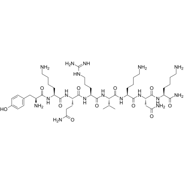 TYR-LYS-GLN-ARG-VAL-LYS-ASN-LYS-NH2结构式