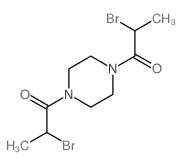 Piperazine, 1, 4-bis (2-bromo-1-oxopropyl)- Structure