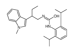 3-(2,6-dipropan-2-ylphenyl)-1-[2-(1-methylindol-3-yl)butyl]urea Structure