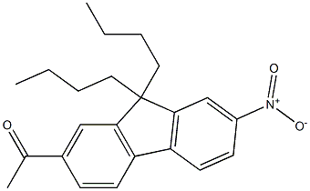 2-Nitro-7-acetyl-9,9-dibutylfluorene结构式