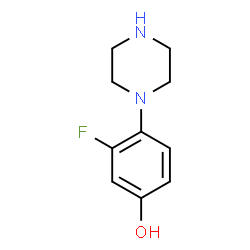 3-氟-4-(1-哌嗪基)苯酚结构式