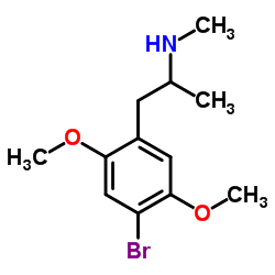 1-(4-bromo-2,5-dimethoxyphenyl)-N-methylpropan-2-amine结构式