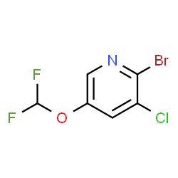 2-Bromo-3-chloro-5-(difluoromethoxy)pyridine structure