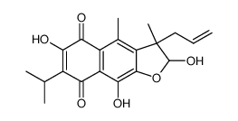 2,3-Dihydro-2,6,9-trihydroxy-3,4-dimethyl-7-isopropyl-3-(2-propenyl)naphtho[2,3-b]furan-5,8-dione结构式