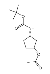 Carbamic acid, [(1S,3R)-3-(acetyloxy)cyclopentyl]-, 1,1-dimethylethyl ester picture