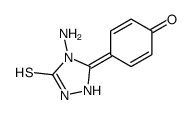 4-(4-amino-5-sulfanylidene-1,2,4-triazolidin-3-ylidene)cyclohexa-2,5-dien-1-one结构式