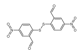 5,5'-dinitro-2,2'-disulfanediyl-bis-benzaldehyde结构式