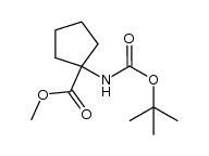 1-tert-butoxycarbonylaminocyclopentanecarboxylic acid methyl ester Structure