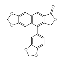 Furo[3',4':6,7]naphtho[2,3-d]-1,3-dioxol-6(8H)-one,9-(1,3-benzodioxol-5-yl)-结构式