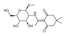 .beta.-D-Glucopyranoside, methyl 2-deoxy-2-1-(4,4-dimethyl-2,6-dioxocyclohexylidene)ethylamino-1-thio- structure