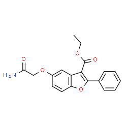 ethyl 5-(2-amino-2-oxoethoxy)-2-phenylbenzofuran-3-carboxylate structure