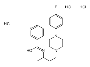 N-[4-[4-(4-fluorophenyl)piperazin-1-yl]butan-2-yl]pyridine-3-carboxamide,trihydrochloride Structure