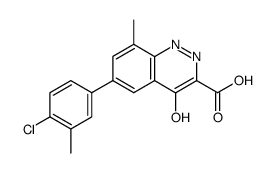 6-(4-chloro-3-methyl-phenyl)-8-methyl-4-oxo-1,4-dihydro-cinnoline-3-carboxylic acid结构式