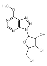 3H-1,2,3-Triazolo[4,5-d]pyrimidine, 7-methoxy-3-.beta.-D-ribofuranosyl-结构式