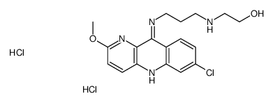 2-[3-[(7-chloro-2-methoxybenzo[b][1,5]naphthyridin-10-yl)amino]propylamino]ethanol,dihydrochloride Structure