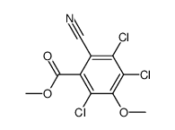 3,4,6-trichloro-5-methoxy-2-cyanobenzoic acid methyl ester Structure