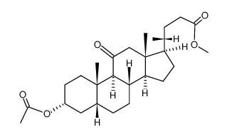 methyl 3α-acetoxy-11-oxo-5β-cholan-24-oate结构式