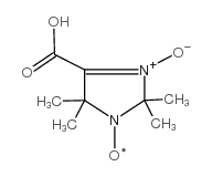 4-羧基-2,2,5,5-四甲基-3-咪唑啉-3-氧-1-氧化物结构式