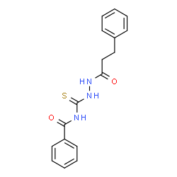 N-{[2-(3-phenylpropanoyl)hydrazino]carbonothioyl}benzamide Structure