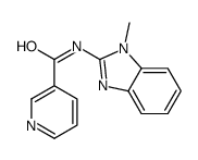 3-Pyridinecarboxamide,N-(1-methyl-1H-benzimidazol-2-yl)-(9CI) Structure