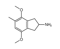 4,7-dimethoxy-5-methyl-2,3-dihydro-1H-inden-2-amine结构式