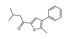 3-methyl-1-(5-methyl-4-phenylthiophen-2-yl)butan-1-one结构式