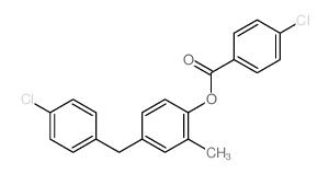 [4-[(4-chlorophenyl)methyl]-2-methyl-phenyl] 4-chlorobenzoate结构式