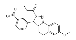 1-[7-methoxy-3-(3-nitrophenyl)-3,3a,4,5-tetrahydrobenzo[g]indazol-2-yl]propan-1-one Structure